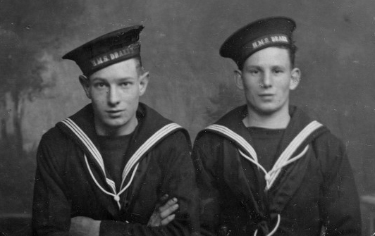 Douglas with colleague HMS Drake 1938